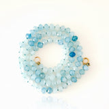 SEA LIGHT – aquamarine necklace – 14k gold