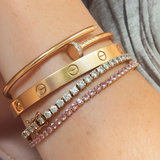 ROSÉ OMBRÉ SAPPHIRE – natural sapphire bracelet – 14 k gold