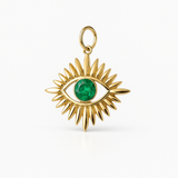 EMERALD EYE Pendant – 14 kt Gold with Natural Zambian Emerald