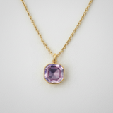 CONDUIT OF LIGHT – 14 kt Gold Pendant with Natural Kunzite