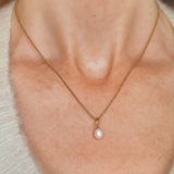 Luminous Pearl Charm · Natural Freshwater Pearl & 14k Gold Bail