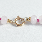 ROSE LIGHT – Rose Quartz Necklace, 14k Gold
