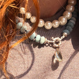 WHISPER OF LIGHT– 14 kt Gold Pendant Green Amethyst