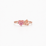 Toi et Moi Ring – Natural Pink & Peach Spinel, Diamonds, 14K Rose Gold