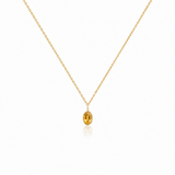 CITRINE – charm – 18 k gold