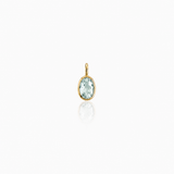 AQUAMARINE – charm – 18 k gold