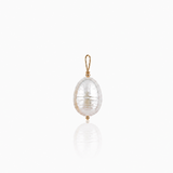 LUMINOUS PEARL – pearl charm – 22 k  gold vermeil