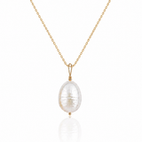 LUMINOUS PEARL – pearl charm – 22 k  gold vermeil