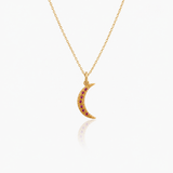 PINK SAPPHIRE MOON – pendant – 14 k gold