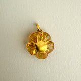 GOLDEN BLOOM – London Blue Topaz & Citrine Pendant in 18 kt Gold