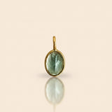 AQUAMARINE – charm – 18 k gold