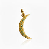 EMERALD MOON – Anhänger 14 K Gold & Natürliche Smaragde