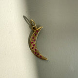 PINK SAPPHIRE MOON – pendant – 14 k gold