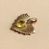 YELLOW HEART – sapphire pendant – 14 k gold