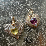 YELLOW HEART – sapphire pendant – 14 k gold