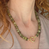 EARTH SHIMMER – necklace – gold plated silver