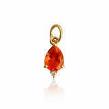 MEXICAN FIRE OPAL – charm – 14 k gold