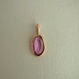 PINK SAPPHIRE – charm – 18 K gold