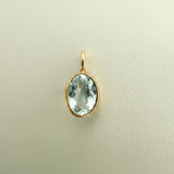 AQUAMARINE – charm – 18 K gold