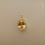 CITRINE – charm – 18 K gold