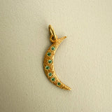 EMERALD MOON – Anhänger 14 K Gold & Natürliche Smaragde