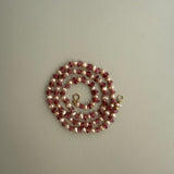 RADIANT GRACE – Pink Tourmaline & Rose Pearl Necklace 14K Gold