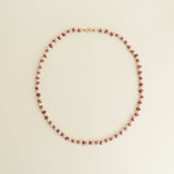 RADIANT GRACE – Pink Tourmaline & Rose Pearl Necklace 14K Gold