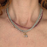 AQUAMARINE – charm – 18 K gold