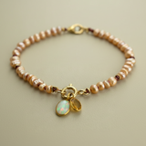 CITRINE – charm – 18 K gold