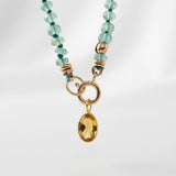 CITRINE – charm – 18 K gold