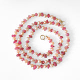 RADIANT GRACE – Pink Tourmaline & Rose Pearl Necklace 14K Gold