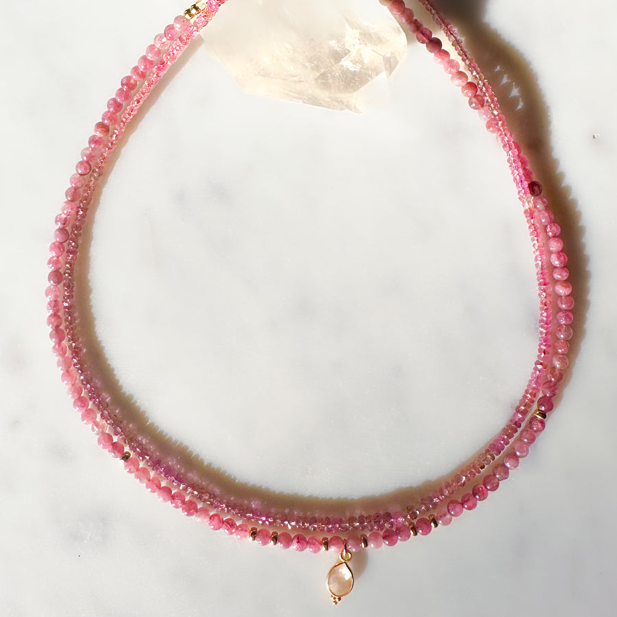 “BLOSSOM“ PEARL & TOURMALINE NECKLACE