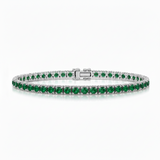 EMERALD GLOW – bracelet – moissanite & silver